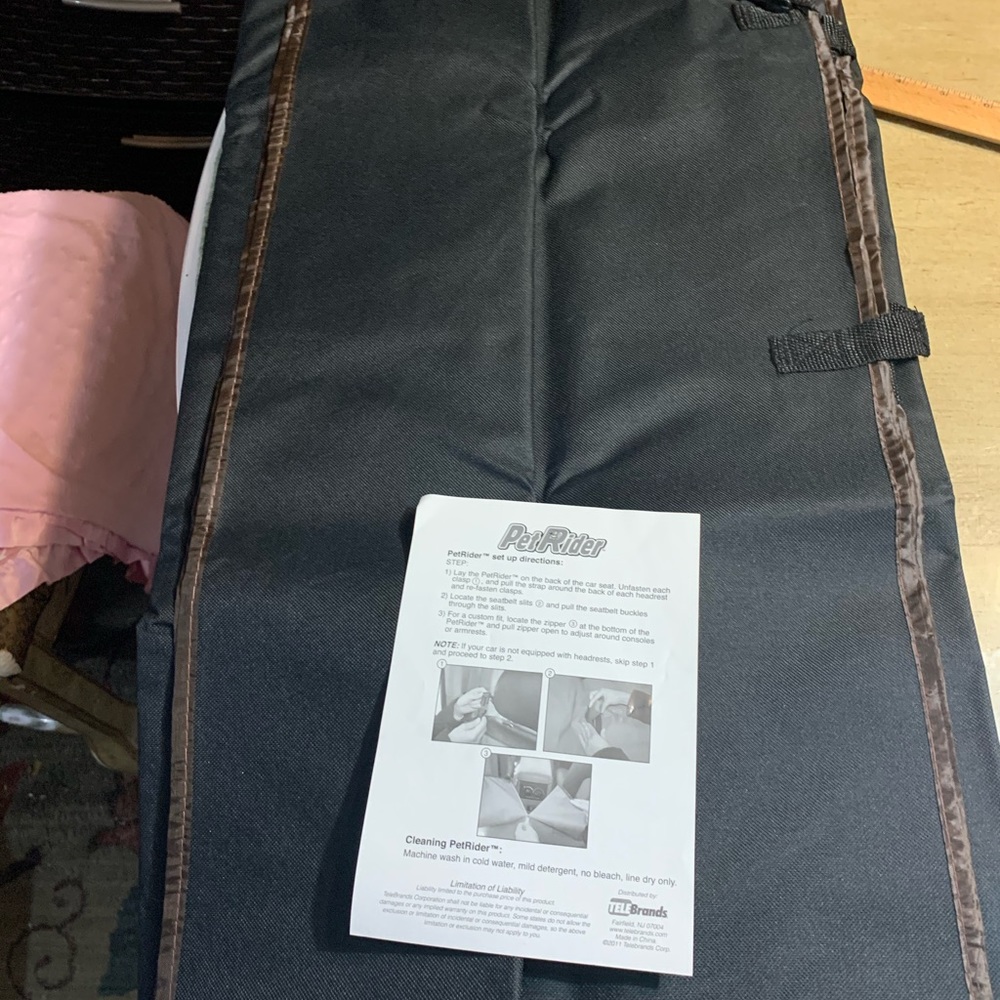 Pet rider back seat cover to guard against pet fur